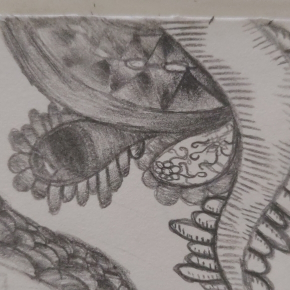 Abstract one of A kind pencil drawing. - Picture 3 of 4